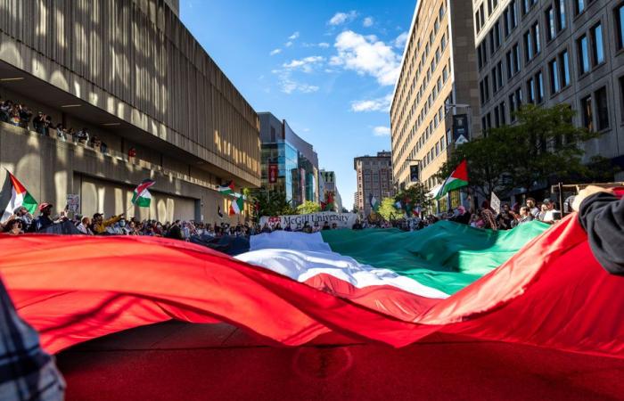 Un anno di guerra a Gaza | Nel centro di Montreal si è tenuta una manifestazione filo-palestinese