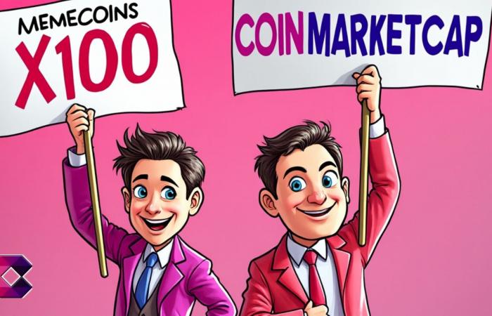 I 10 migliori memecoin x100 secondo CoinMarketCap