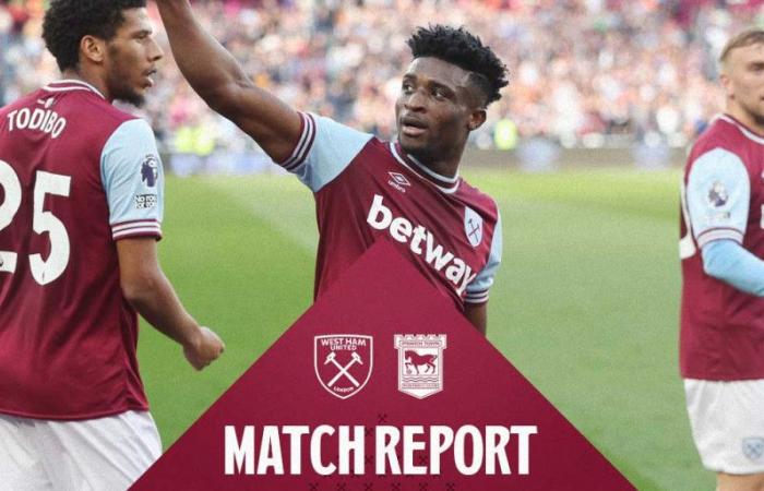 Cronaca della partita | Gli Hammers a quattro stelle stupiscono nella vittoria di Ipswich