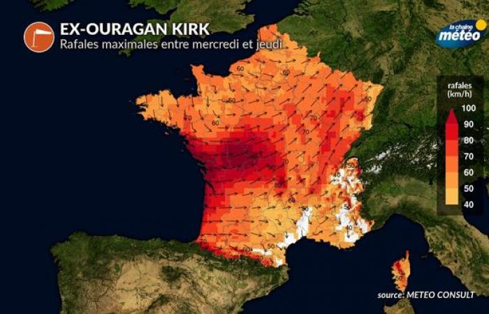 Uragano Kirk: diretto verso l’Europa, la Francia ha colpito mercoledì e giovedì