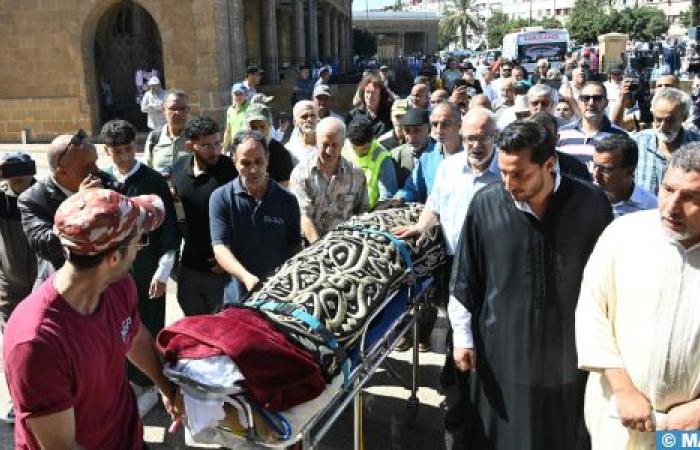 Funerali a Casablanca della defunta attrice Naima Lamcharki