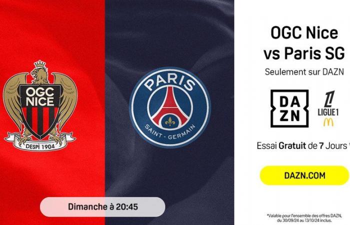 DAZN gratis per 7 giorni per vedere oggi la partita Nizza – PSG