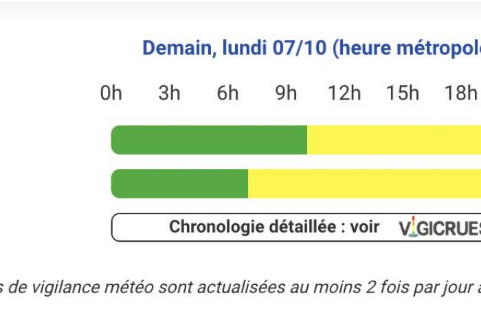 Allerta meteo – Alti Pirenei, Gers, Alta Garonna, Tarn-et-Garonne e Pirenei Atlantici in allerta gialla lunedì 7 ottobre