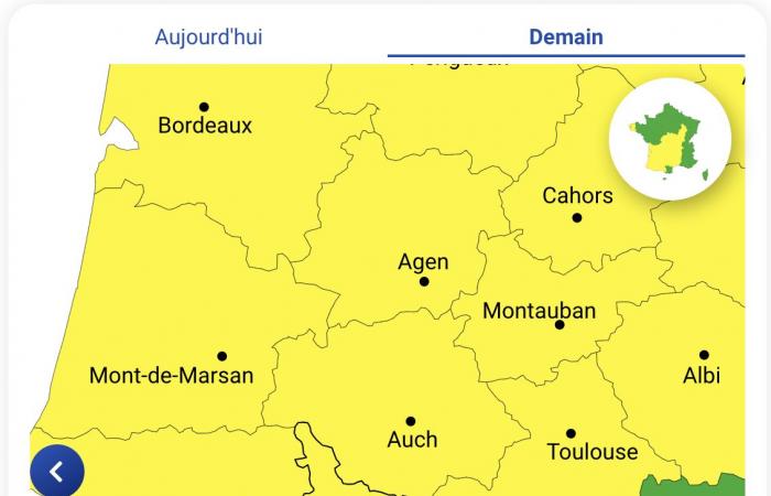 Allerta meteo – Alti Pirenei, Gers, Alta Garonna, Tarn-et-Garonne e Pirenei Atlantici in allerta gialla lunedì 7 ottobre