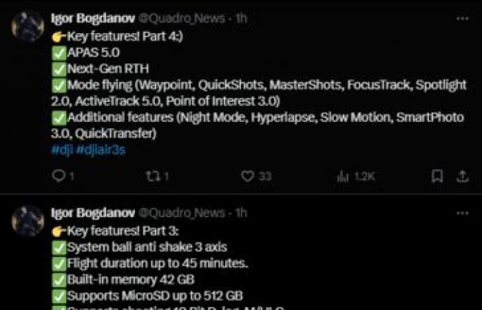 L’importante fuga di notizie su DJI Air 3S rivela quasi tutte le funzionalità del prossimo drone a doppia fotocamera con modalità di volo avanzate