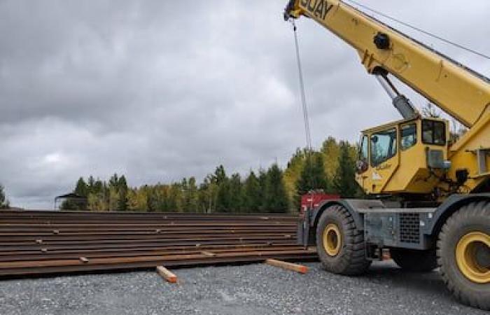 Binari fabbricati in Cina sulla ferrovia del Québec Centrale