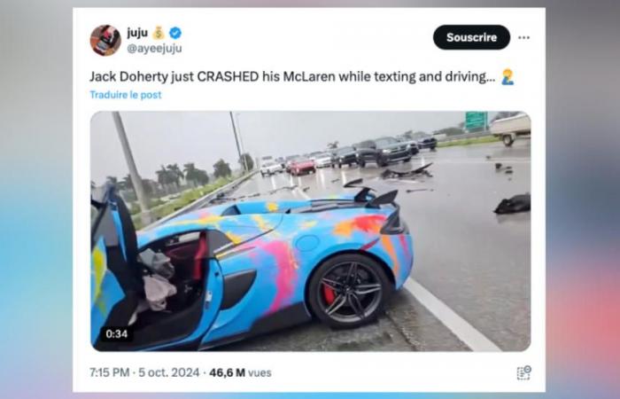 Al telefono mentre guida, uno YouTuber americano perde il controllo della sua McLaren e si schianta in autostrada (video)