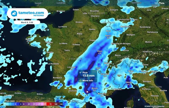 forti piogge tempestose in Lozère, Gard e Ardèche!