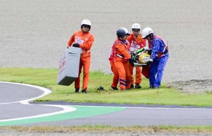 MotoGP, Giappone: pesante caduta e brutto infortunio in Moto3 per Noah Dettwiler