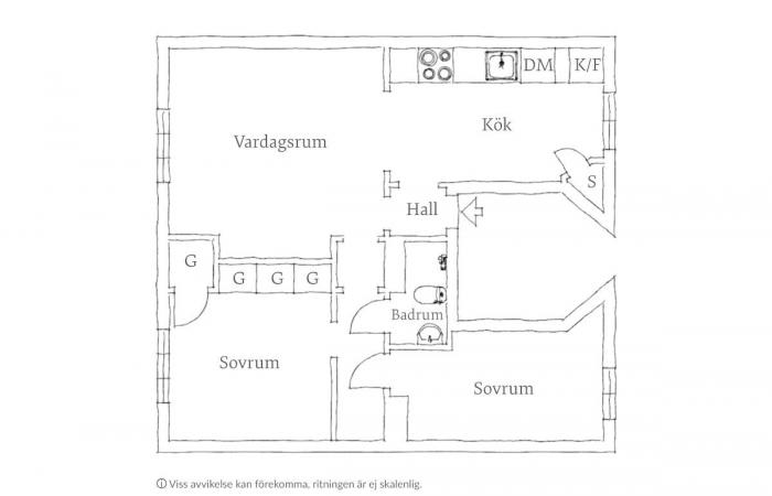 Un appartamento di 71 m2 con un accogliente arredamento scandinavo