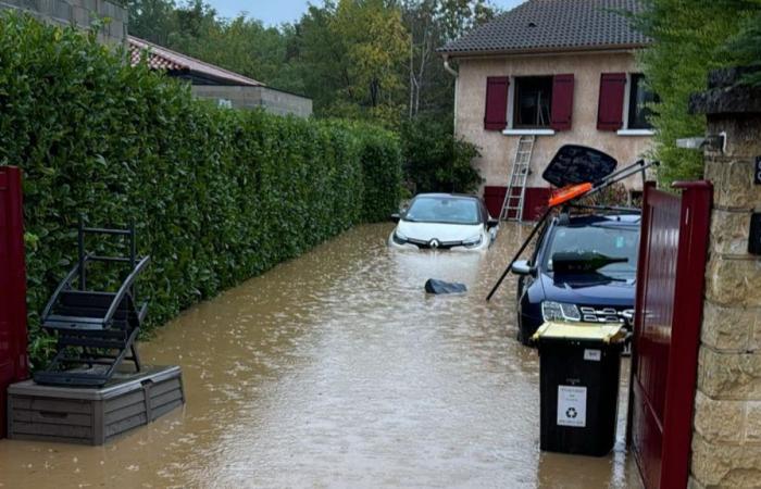 il Rodano e l’Ain colpiti da forti piogge, diverse case sono allagate