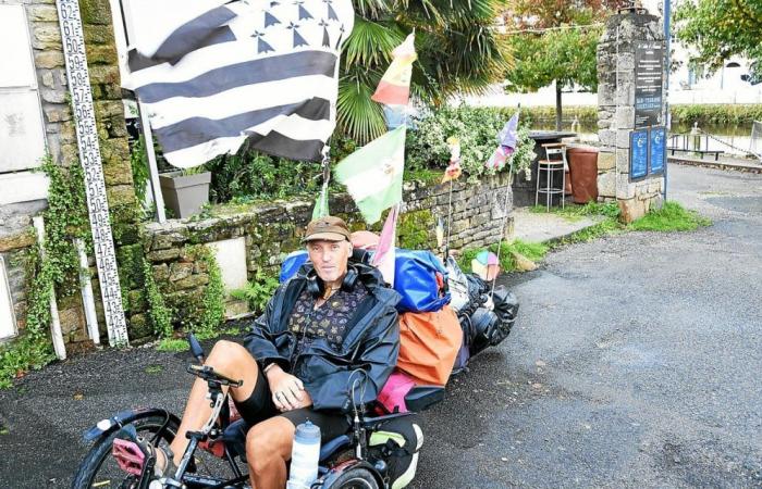 Ultima tappa a Quimperlé dopo un viaggio di 18 mesi per il ciclista avventuriero di Quimper