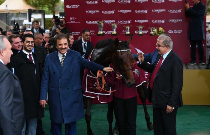 Il Principe Alberto II al Premio Arco di Trionfo del Qatar con gli sceicchi del Qatar