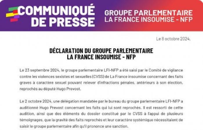 Il deputato dell’Isère, Hugo Prevost, escluso dalla LFI per violenza sessuale