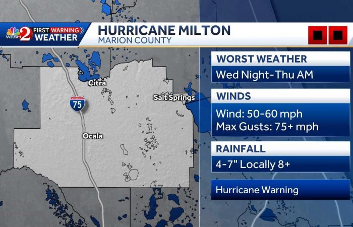 Monitoraggio del grande uragano che minaccia Orlando