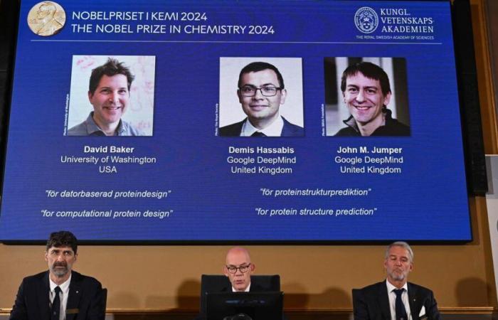 Il Premio Nobel per la Chimica assegnato agli americani David Baker e John Jumper e al britannico Demis Hassabis