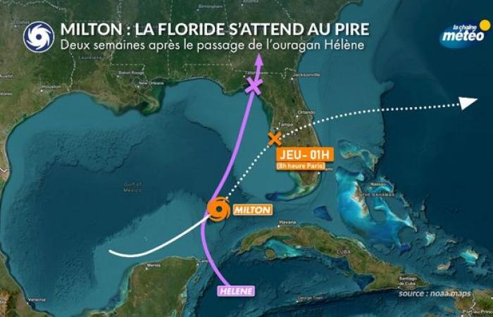 Uragano Milton a 300 km dalle coste della Florida con venti a 250 km/h