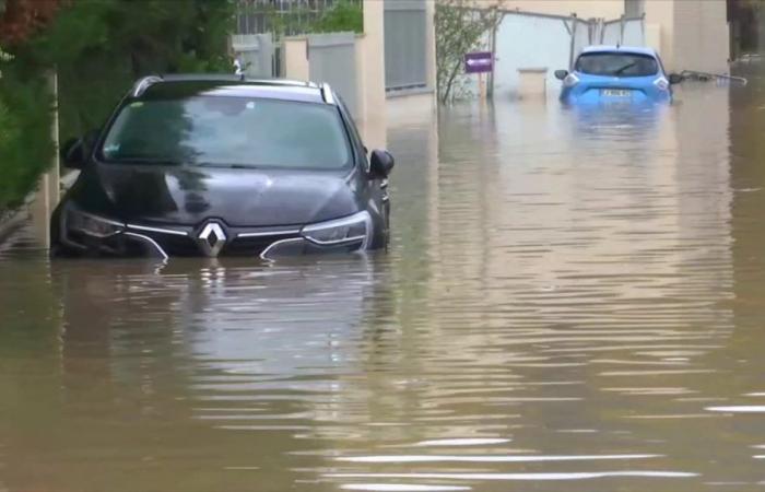 un automobilista travolto dalle acque a Pornic, in pericolo di vita