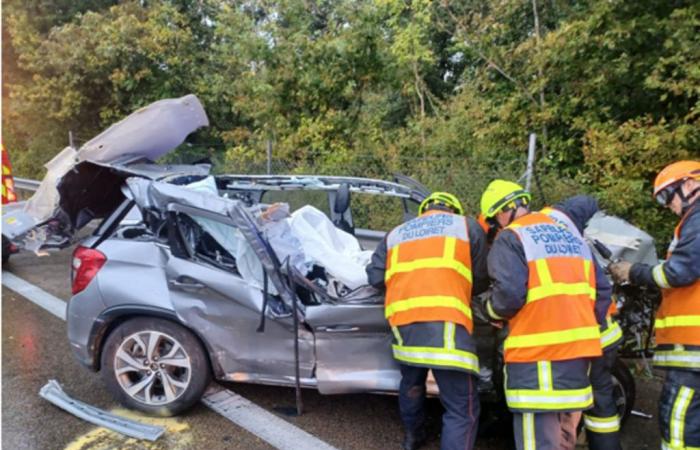 Un morto e tre feriti i risultati di un incidente tra due veicoli sulla A6 nei pressi di Montargis