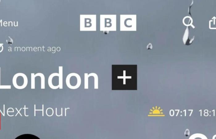 Momento “Oops” per la BBC: scuse rilasciate dopo che la gaffe dell’app meteo mostra “venti di uragano” a Londra