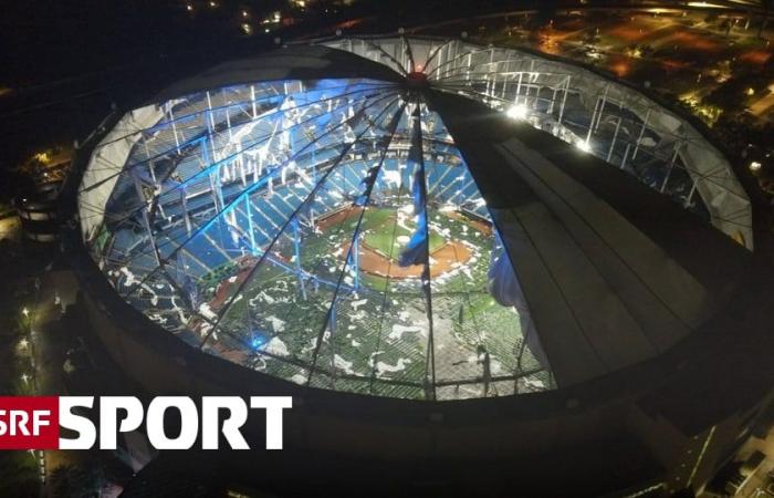 Dopo l’uragano “Milton” – Lo stadio di baseball dei Tampa Bay Rays è stato gravemente danneggiato – Sport