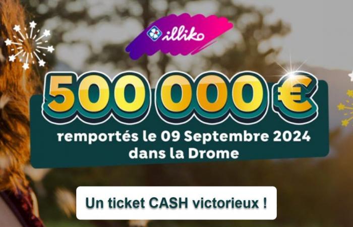 un vincitore al CASH vicino a Valence vince 500.000 €