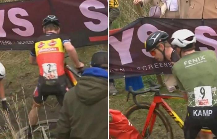 Un calcio alla bici dell’avversario: Eli Iserbyt squalificato dal primo ciclocross della stagione (video)