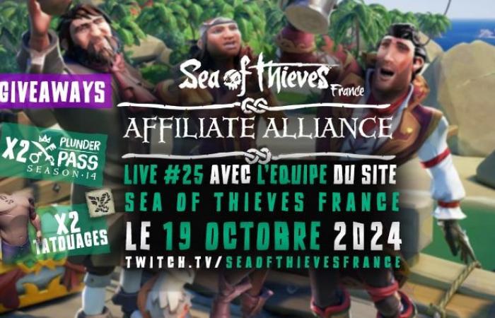 25° live con l’intero team di Sea of ​​Thieves Francia ad ottobre