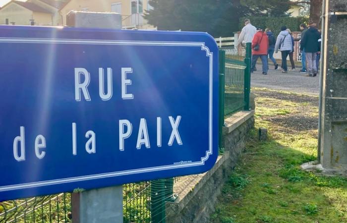 una passeggiata pacifista per le strade di Saint-Junien in occasione del festival Leave Us Peace