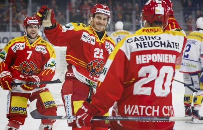 L’EHC Bienne batte l’EHC Kloten 4-0