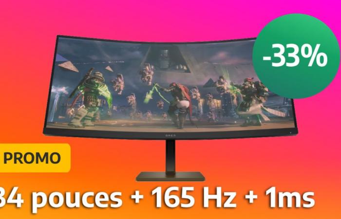 Lo schermo per PC gaming HP Omen 34c ultrawide QHD è in offerta al -33%