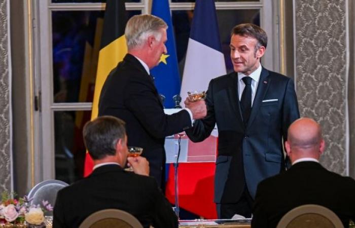 Re Filippo brinda con Emmanuel Macron: scopri le foto della sontuosa cena di stato all’Eliseo