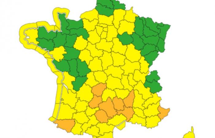 Nove dipartimenti del Sud in allerta arancione per “piogge inondazioni” giovedì