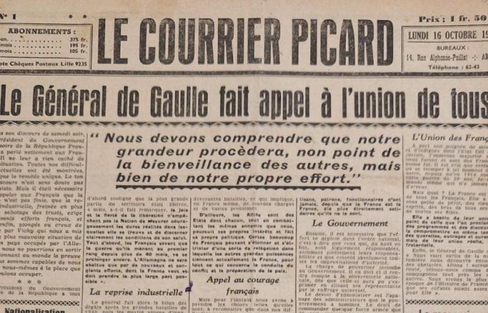 16 ottobre 1944: viene pubblicato il primo “Courrier Picard”.