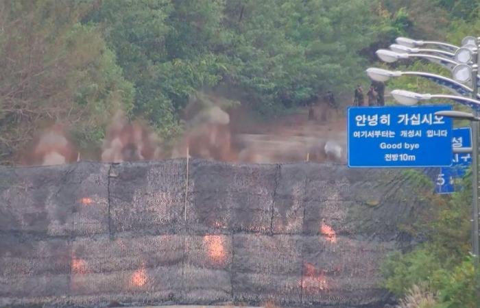 La Corea del Nord continua il suo sforzo per distruggere i simboli della riunificazione con il Sud