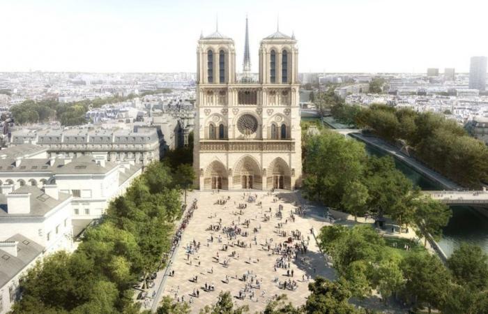 La piazza Notre-Dame sarà completamente trasformata per rispondere ai cambiamenti climatici