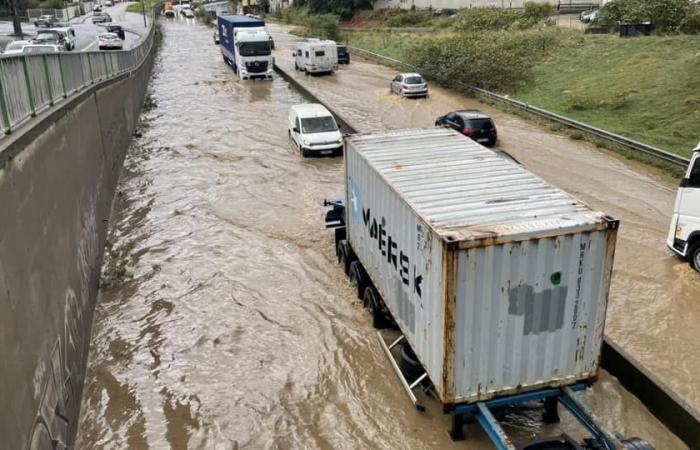 A Givors, immagini impressionanti dell’alluvione di Gier