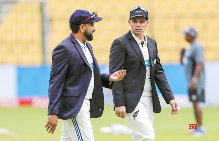 Bangalore: secondo giorno del primo test match di cricket tra India e Nuova Zelanda. #Galleria