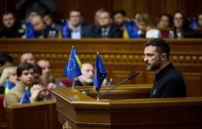 Zelenskyj declina il suo piano davanti all’UE e alla NATO