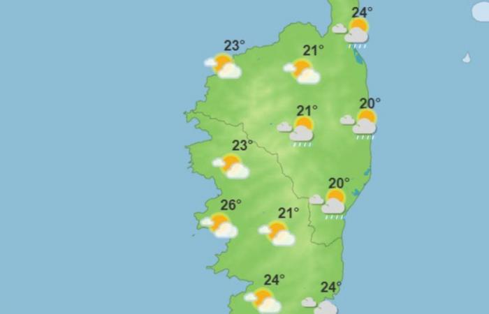 Previsioni meteo per questo giovedì 17 ottobre 2024 in Corsica