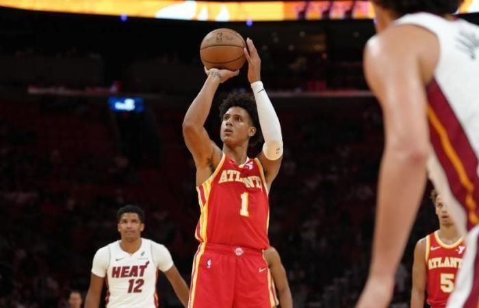 Le azioni di Jalen Johnson salgono mentre gli Hawks scendono ai Miami Heat 120-111