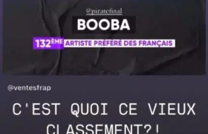 Booba critica una classifica degli artisti francesi preferiti