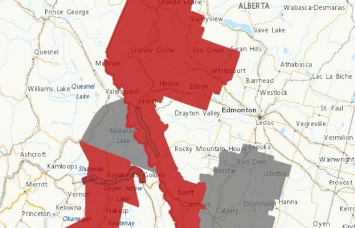 Alcune parti dell’Alberta riceveranno la prima neve questa sera