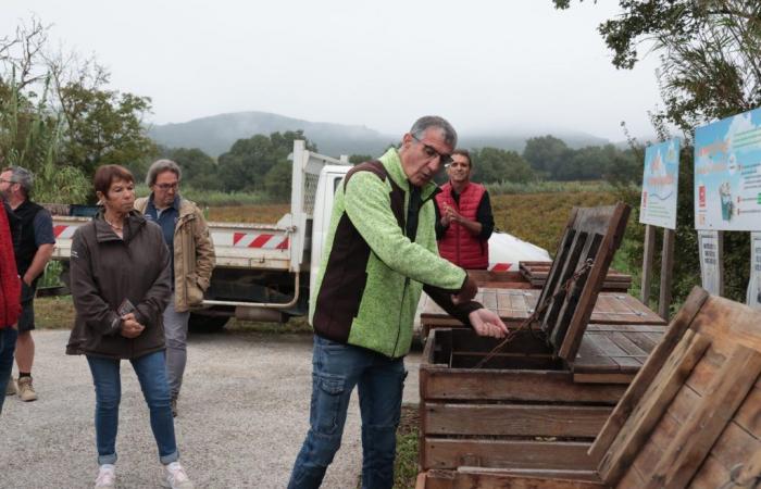 Gard Rhone: volontari responsabili dei composter collettivi, in visita al centro di smistamento Valréna a Nîmes