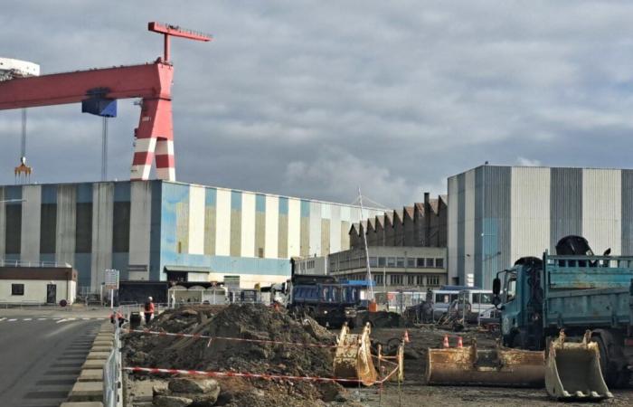 Qual è lo scopo di questa importante opera davanti ai Chantiers de l'Atlantique di Saint-Nazaire?