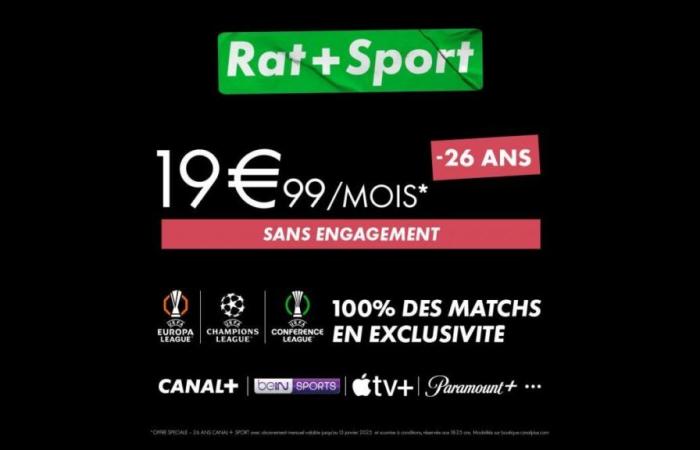 La nuova favolosa offerta di Canal +: l'offerta RAT+SPORT!