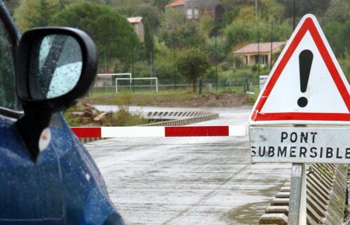 Allerta gialla nel Gard: chiusura di tre strade per allagamenti e venti ponti sommergibili