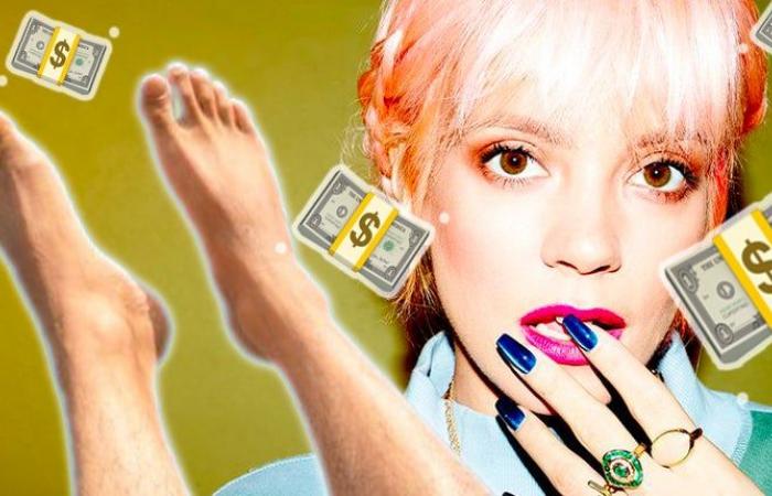 Lily Allen dice che guadagna più soldi con i piedi che con la voce