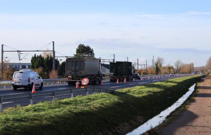 Quali sono i lavori in corso nei pressi di questa trafficata strada dell'Oise?