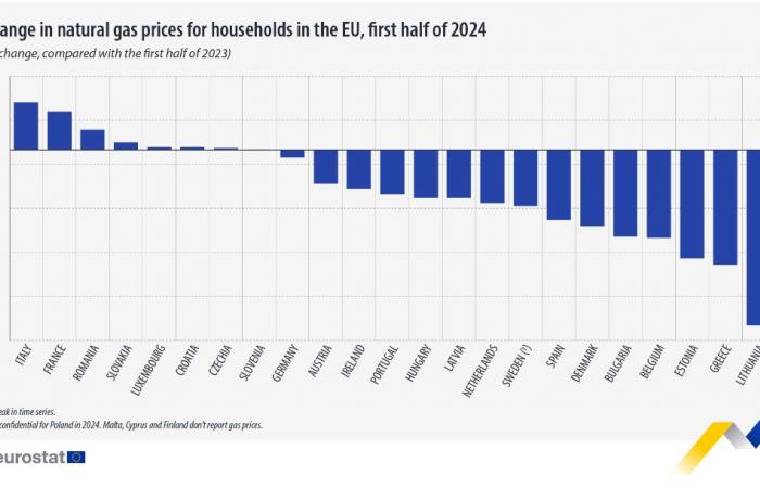 I prezzi medi domestici dell'elettricità sono leggermente aumentati nella prima metà dell'anno nell'UE